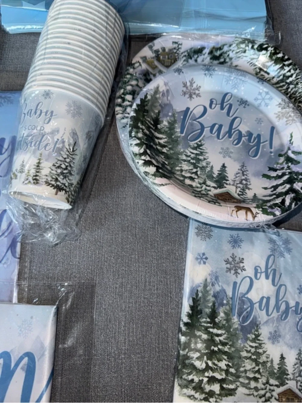 Winter Blue 'Baby It's Cold Outside' Baby Shower Party Kit